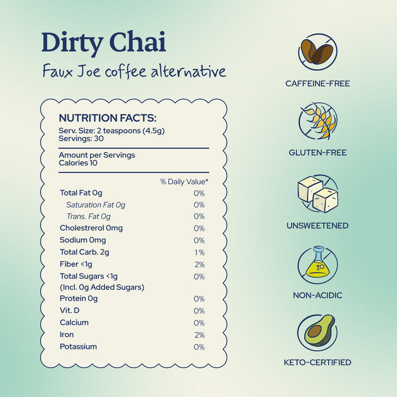 "Dirty Chai" Faux Joe Coffee Substitute - Sip Herbals