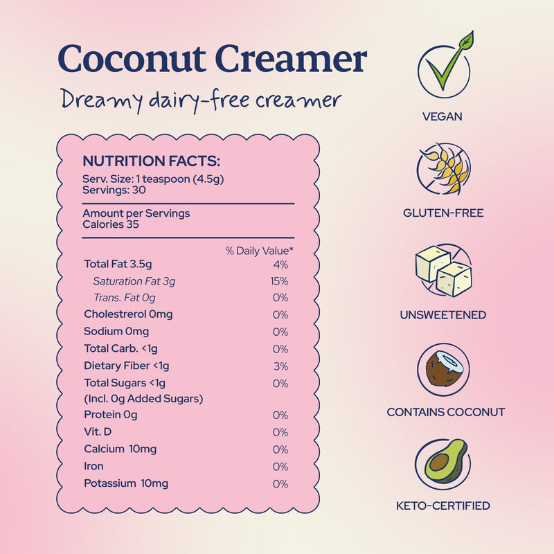 Coconut Creamer - 30 Servings - Sip Herbals