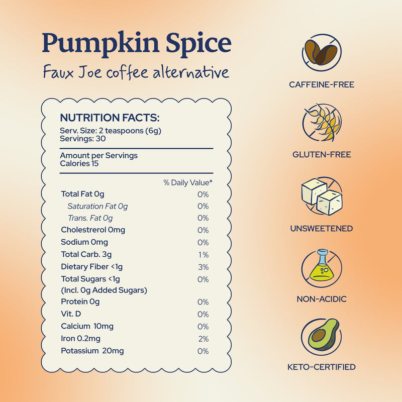 "Pumpkin Spice" Faux Joe Coffee Alternative - 30 Servings - Sip Herbals